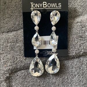 Tony Bowls Silver Chandelier Earrings